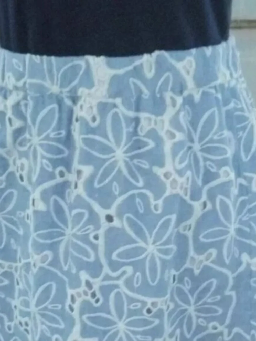 Lilly Pulitzer Athens Tide Blue Hollar For a Dollar Eyelet Dress Size Medium - Picture 7 of 8